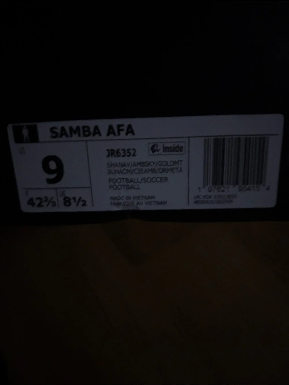 adidas Samba AFA Men's Black & Light Gray Leather Sneakers
